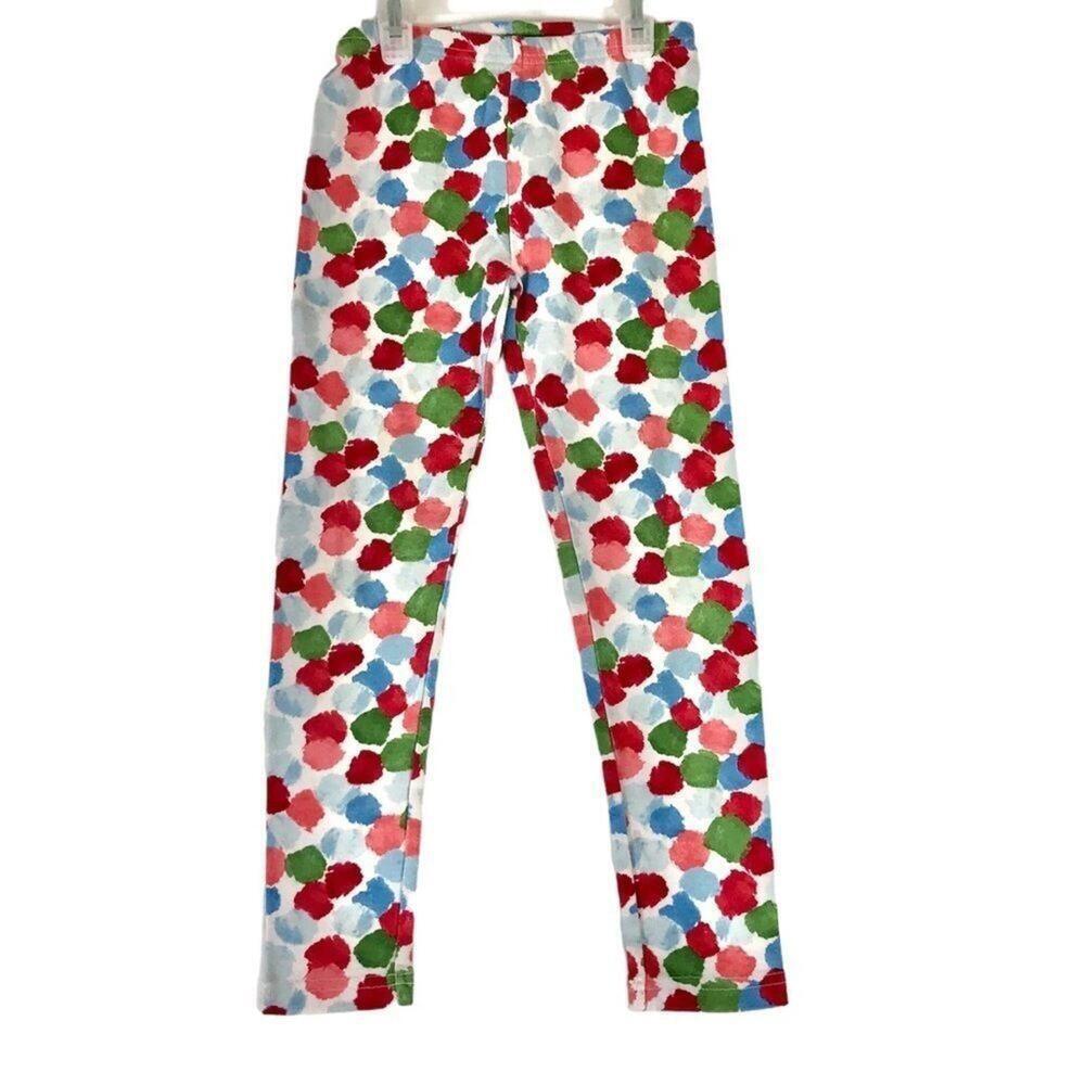 Gymboree SZ 7 Cute Painterly Polka Dots Cotton Boho Colorful Leggings Girls